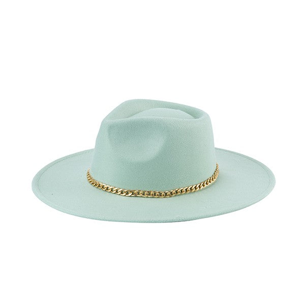 GORRO FEDORA CON CINTURÓN DE CADENA