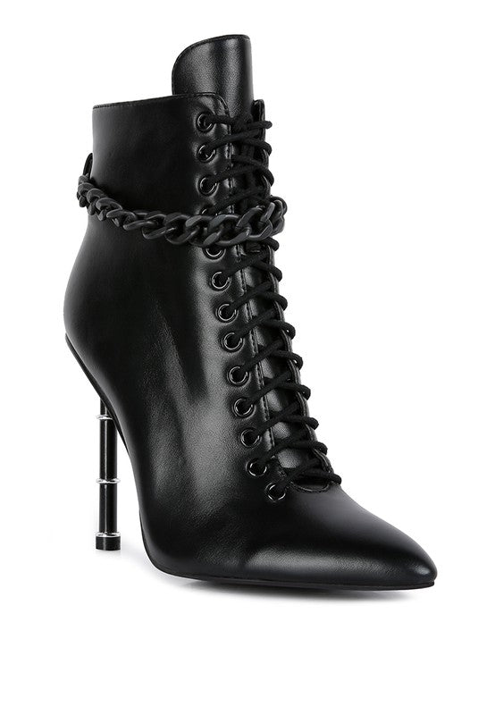 Botas de camuflaje con tacón de aguja y anillado Moulin