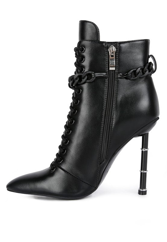 Botas de camuflaje con tacón de aguja y anillado Moulin