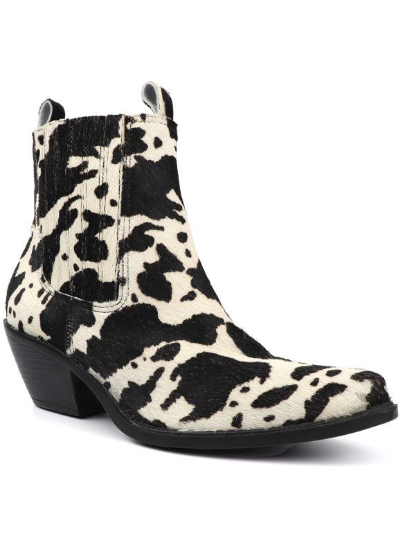 Chelsea Western Cowhide Bootie