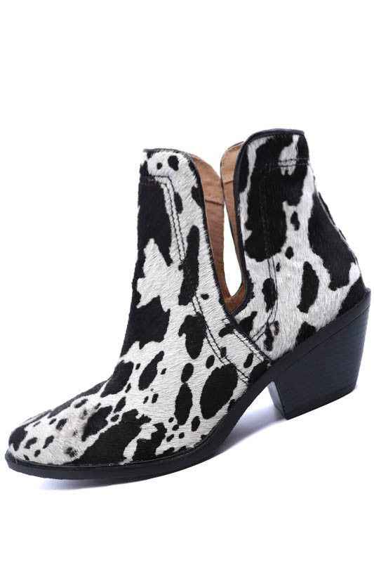 Botines de piel de vaca occidental