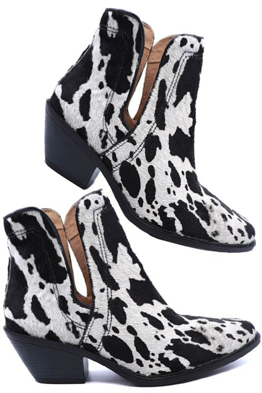 Botines de piel de vaca occidental