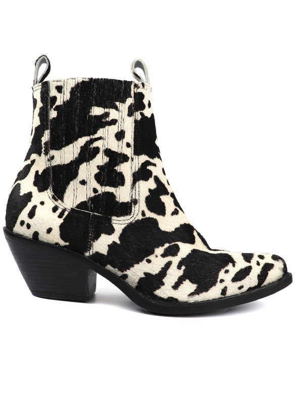 Chelsea Western Cowhide Bootie