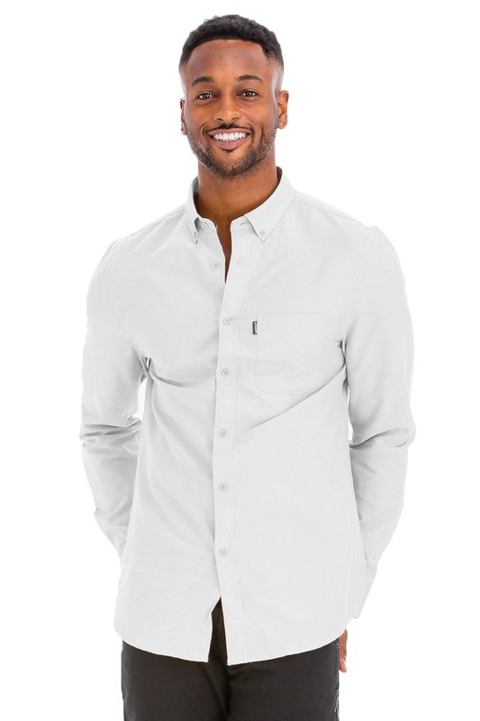 Weiv Botón casual para hombre