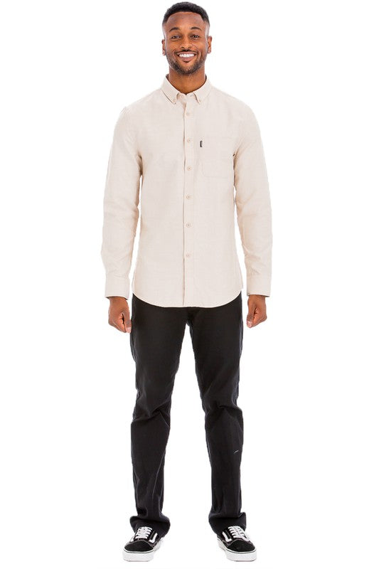 Weiv Botón casual para hombre
