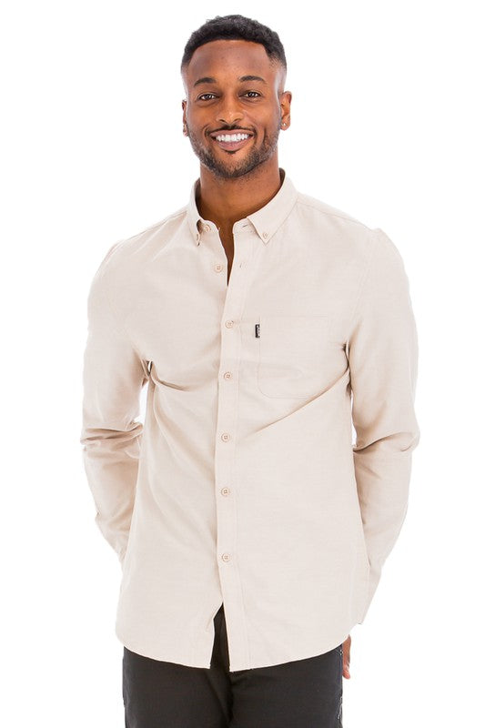Weiv Botón casual para hombre