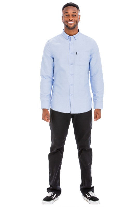 Weiv Botón casual para hombre