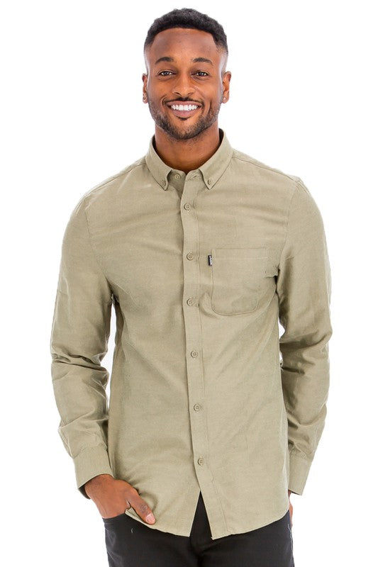 Weiv Botón casual para hombre