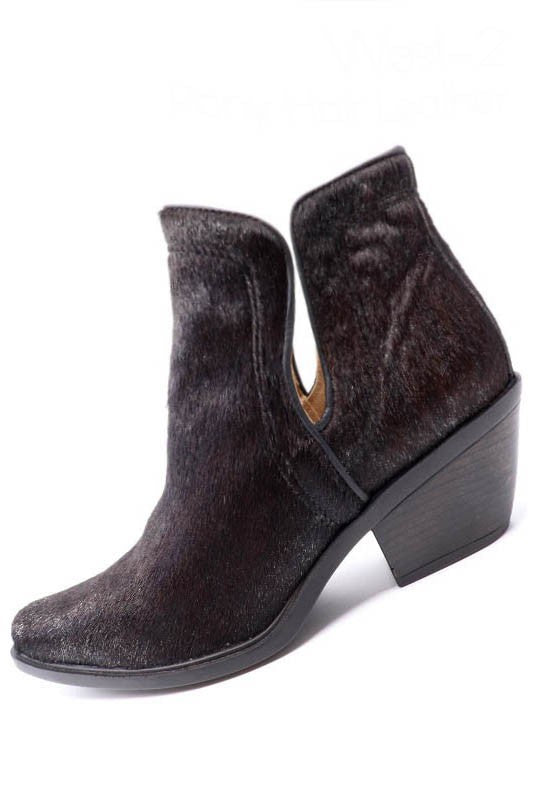 Botines de piel de vaca occidental