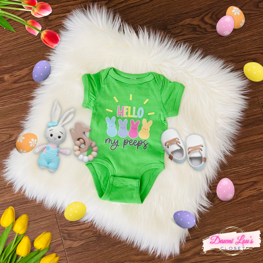 Hello My Peeps Onesie