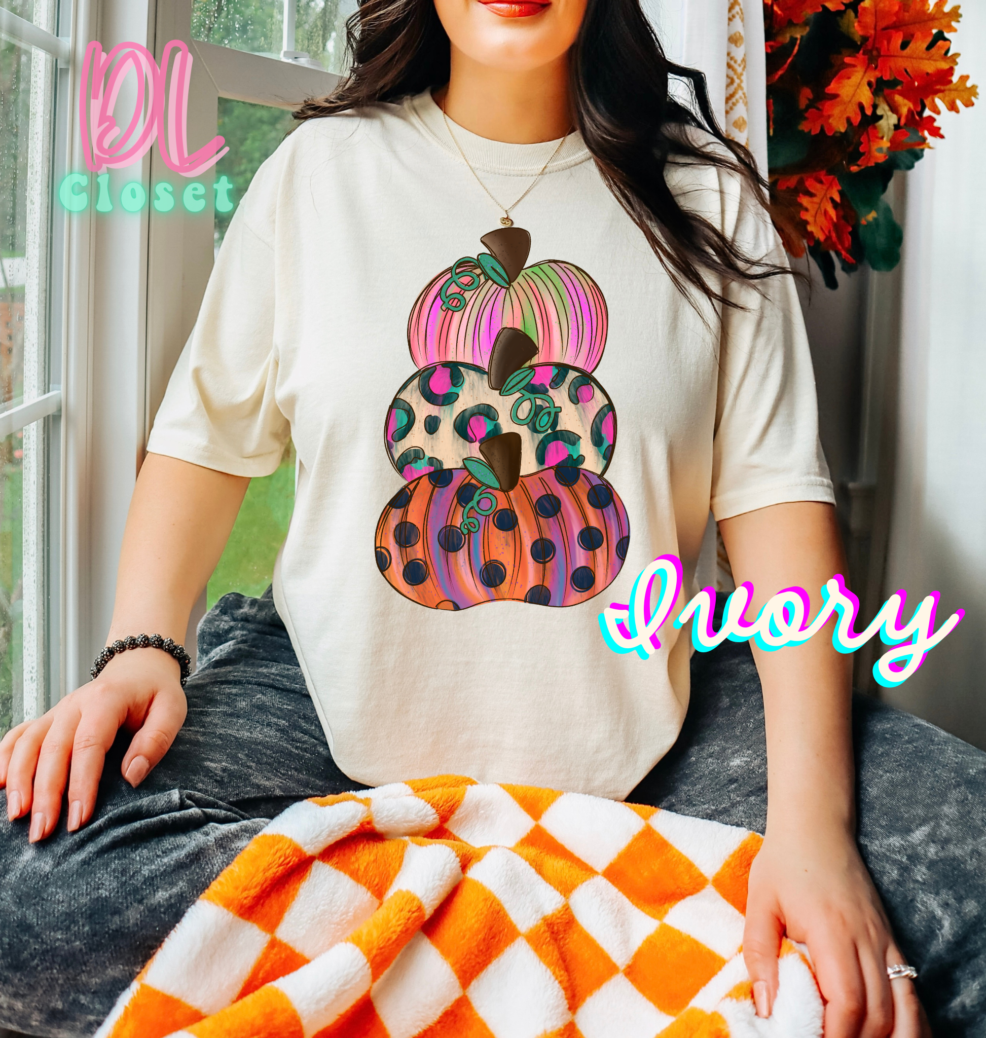 Funky Stacked Pumpkins Tees