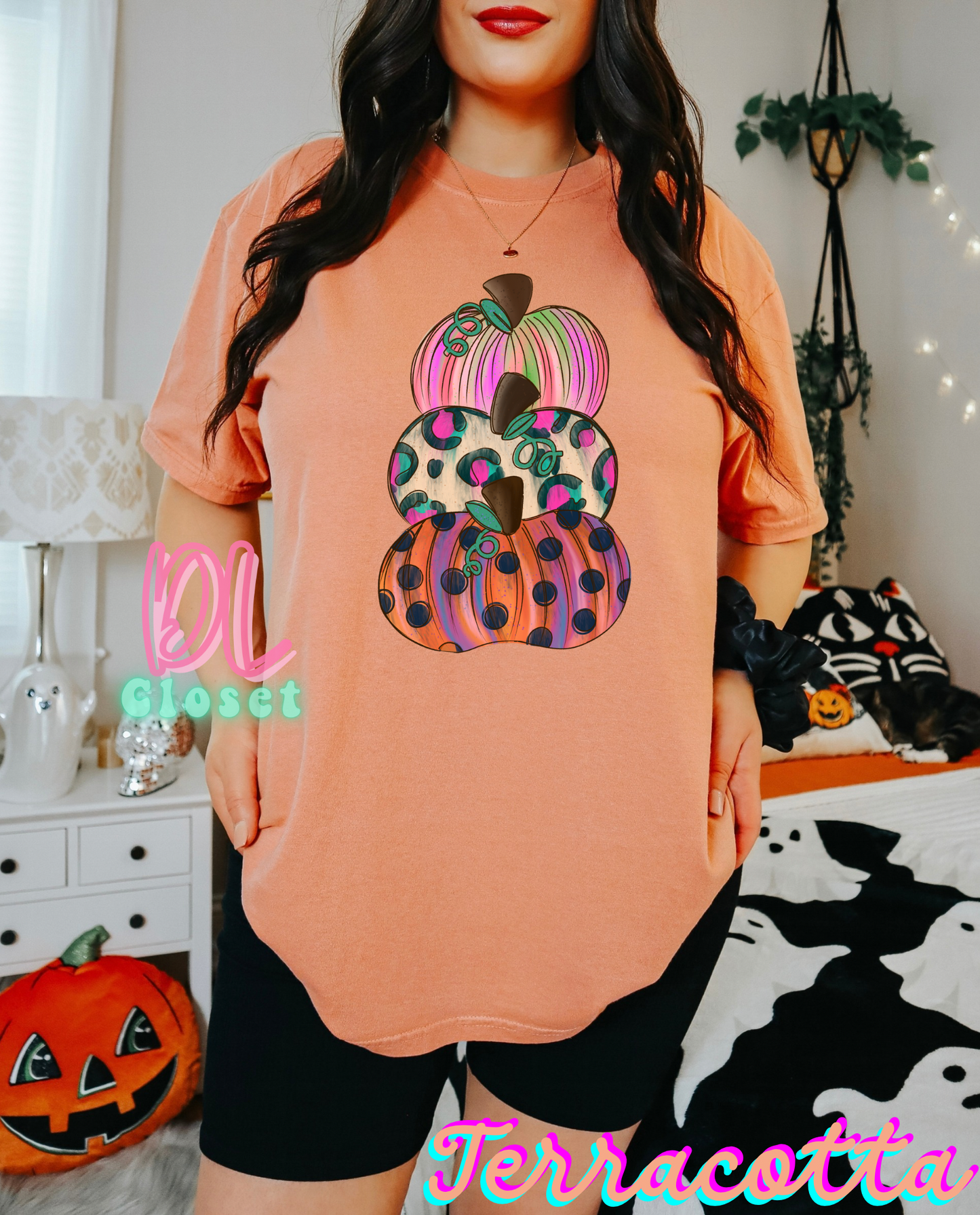 Funky Stacked Pumpkins Tees