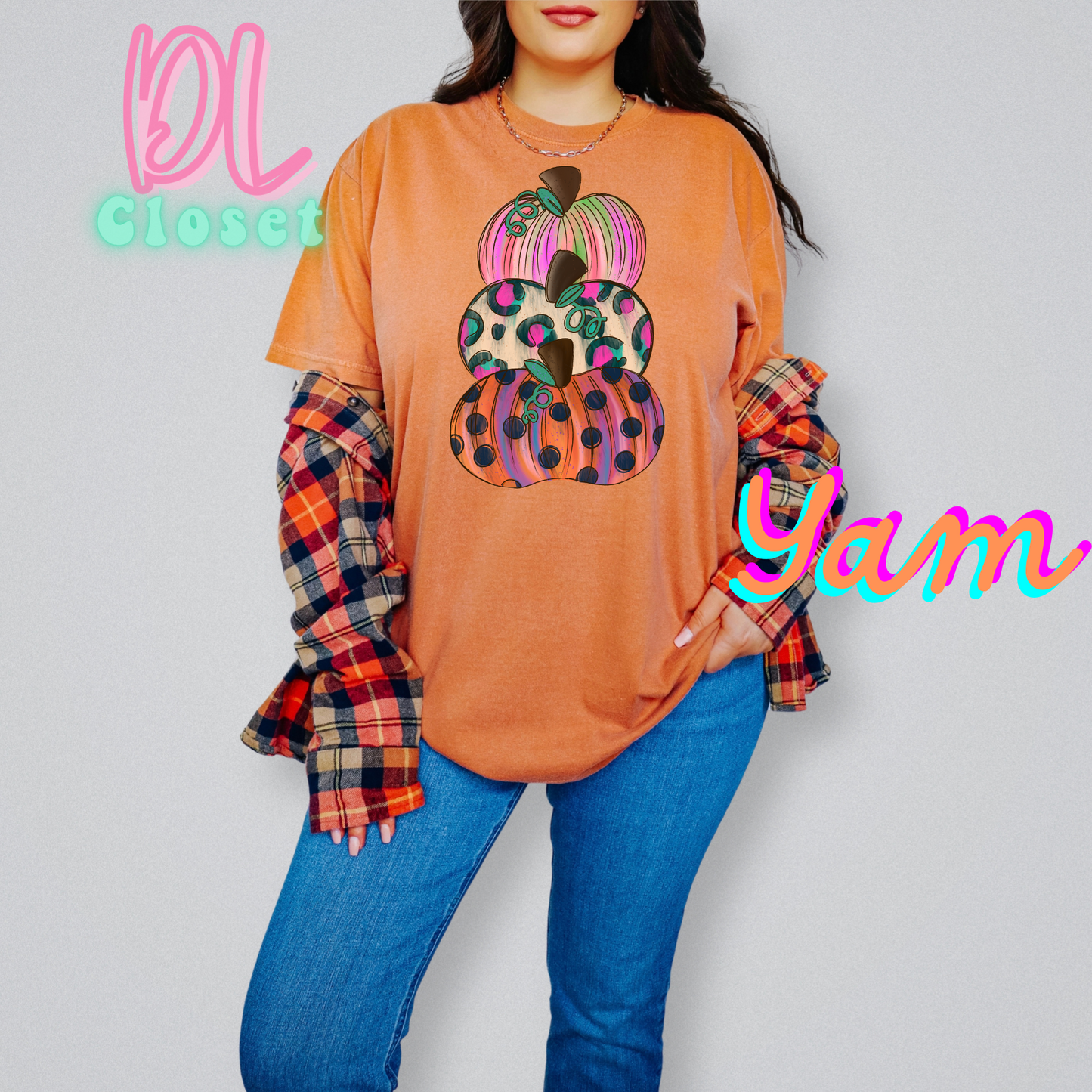 Funky Stacked Pumpkins Tees