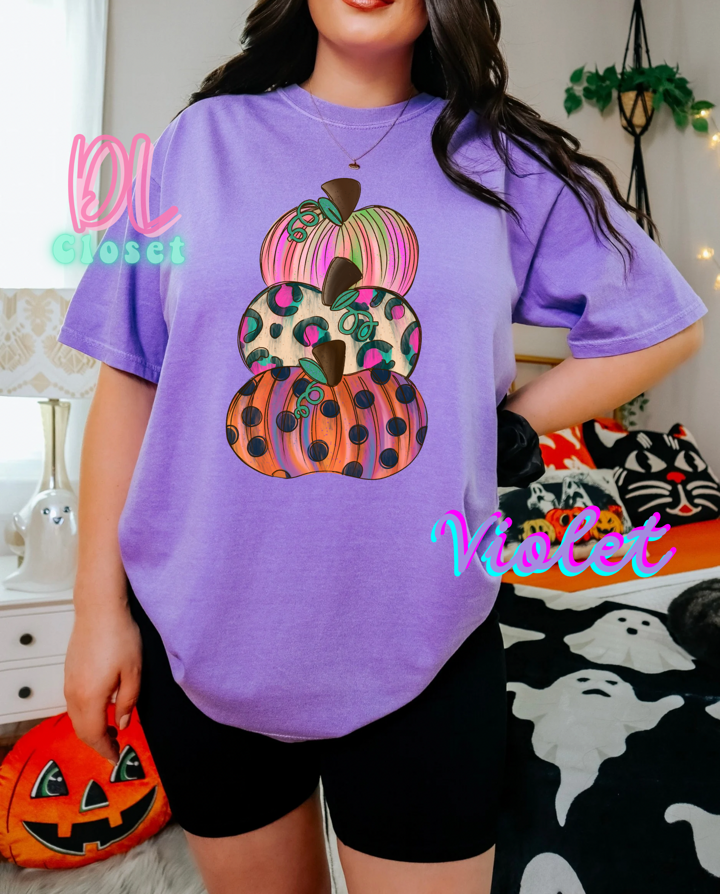 Funky Stacked Pumpkins Tees