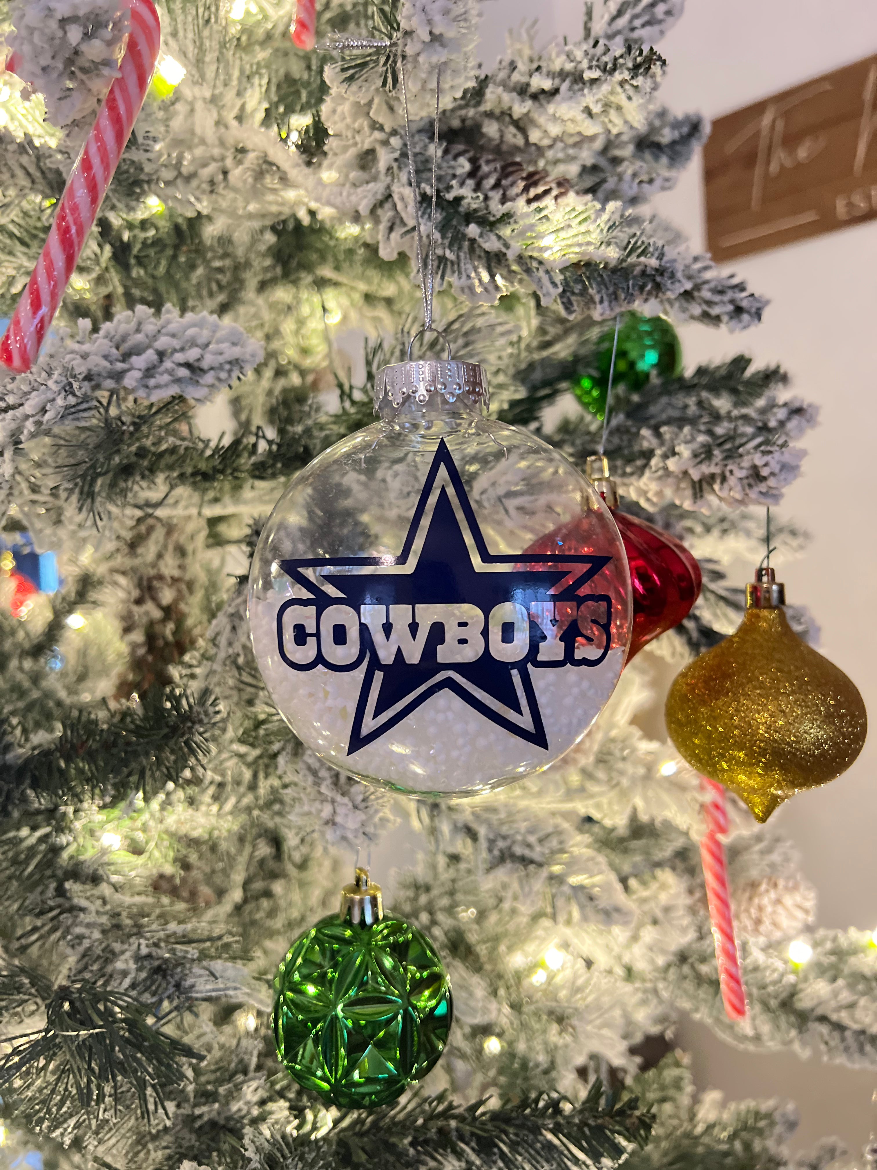 Cowboys Snow Globe Ornament