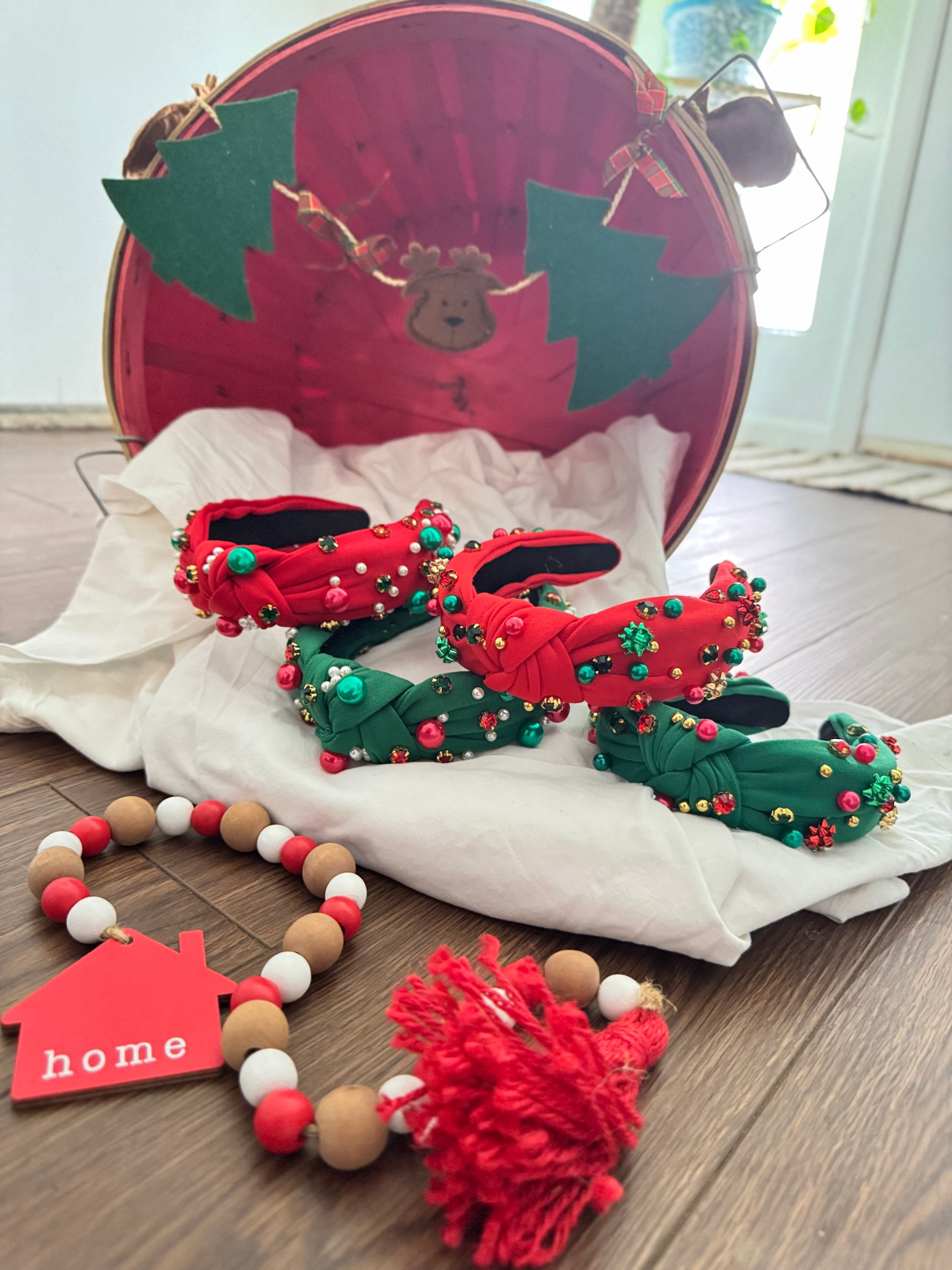 CHRISTMAS BEADED HEADBANDS