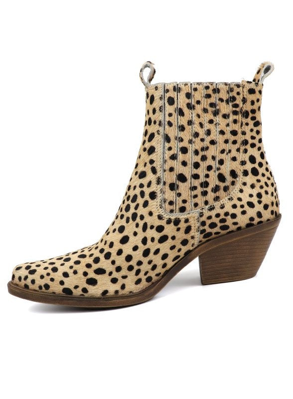 Chelsea Western Cowhide Bootie