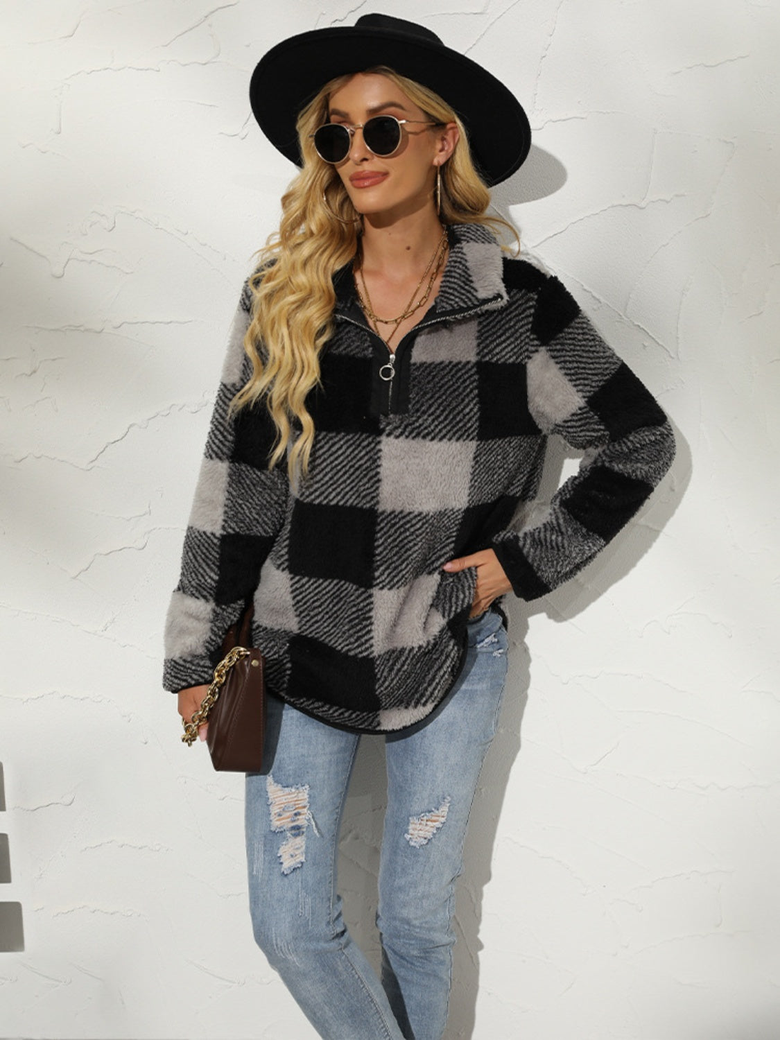 Sudadera Teddy A Cuadros