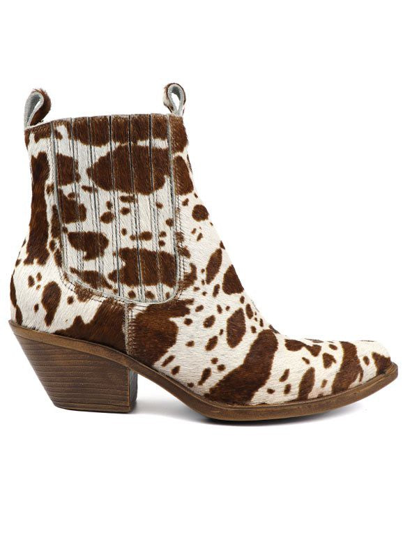 Chelsea Western Cowhide Bootie