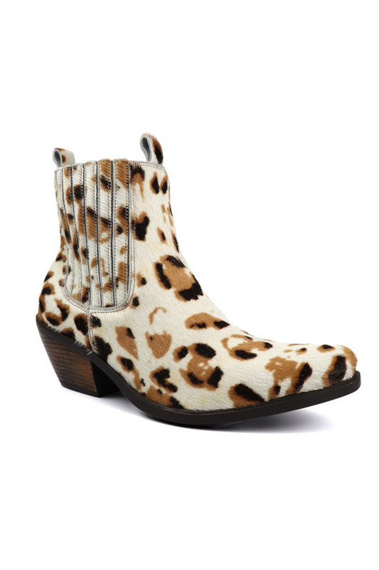 Chelsea Western Cowhide Bootie
