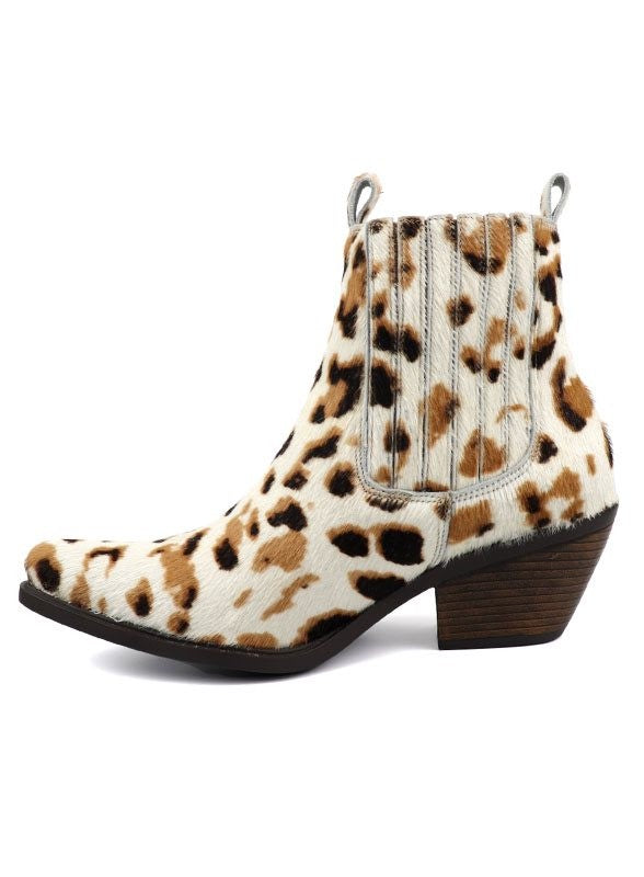 Chelsea Western Cowhide Bootie