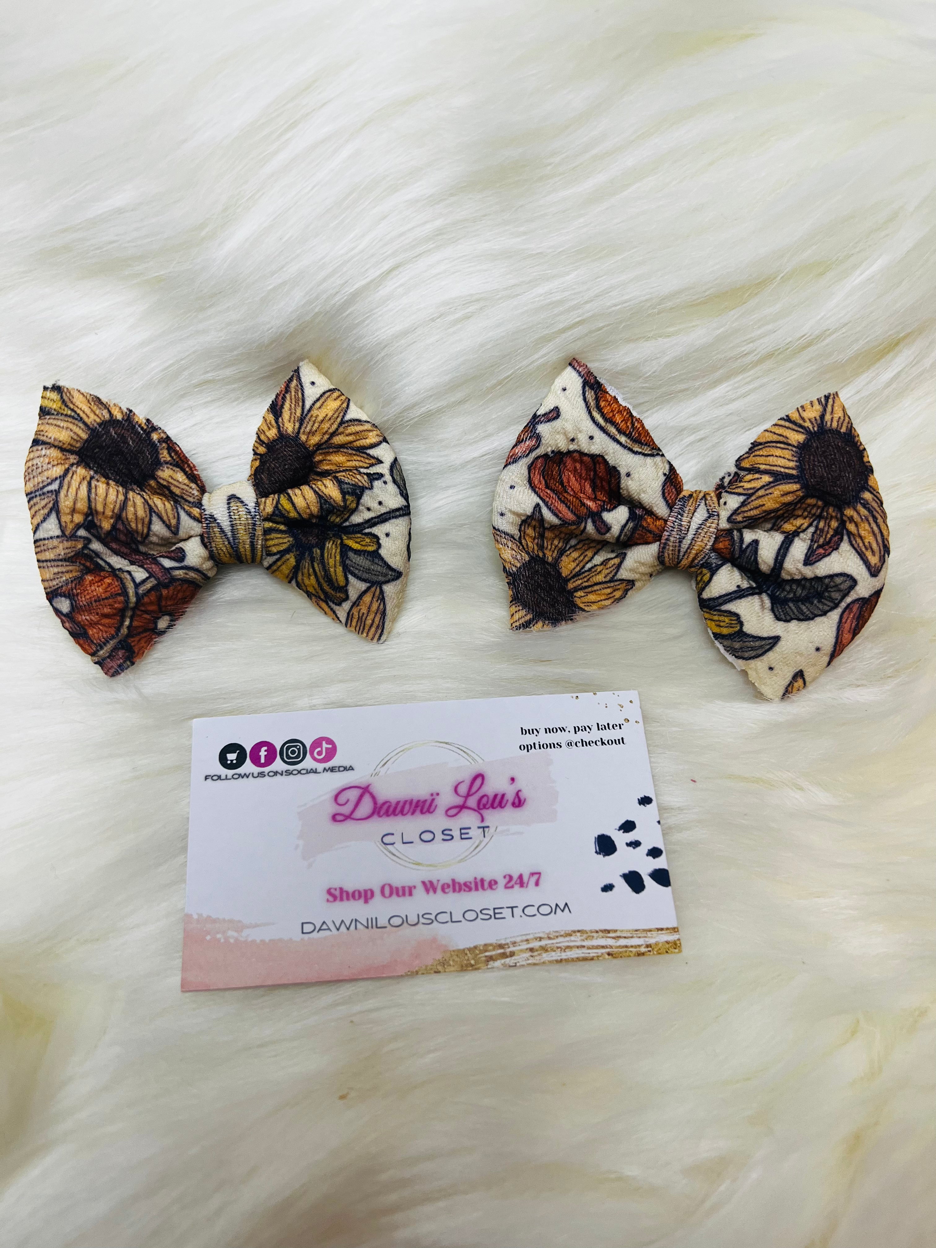 Floral Pumpkin Spiced Bows