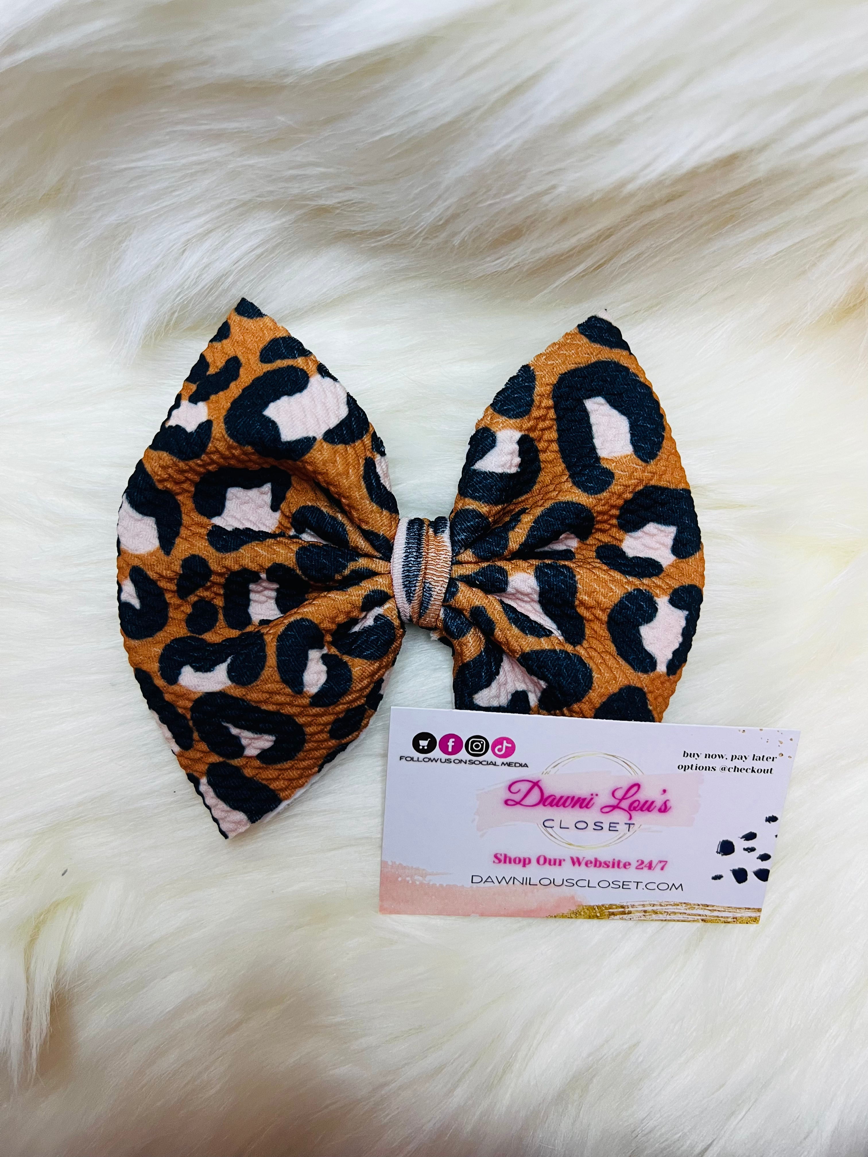 Fall Leopard Bow