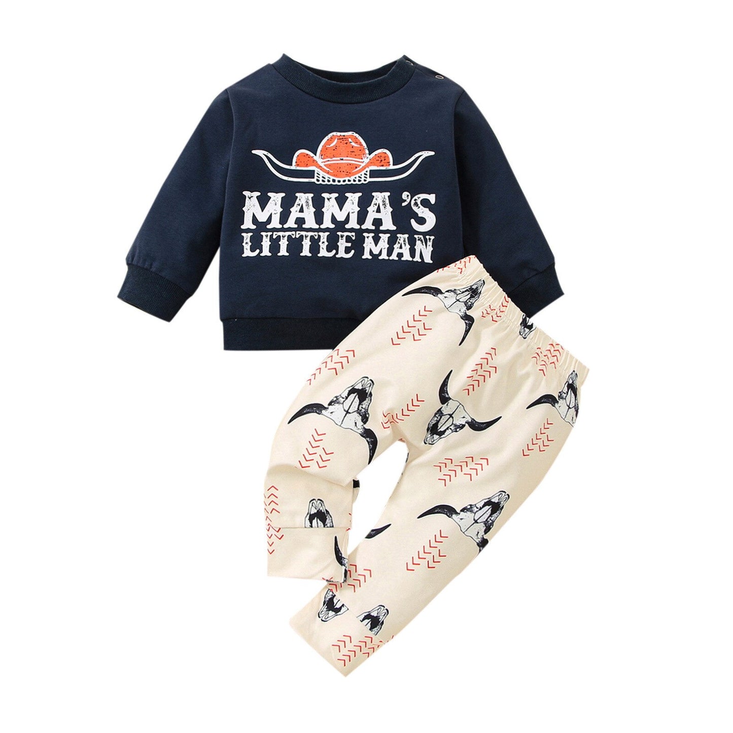Conjunto de tops de leggings de vaca occidental
