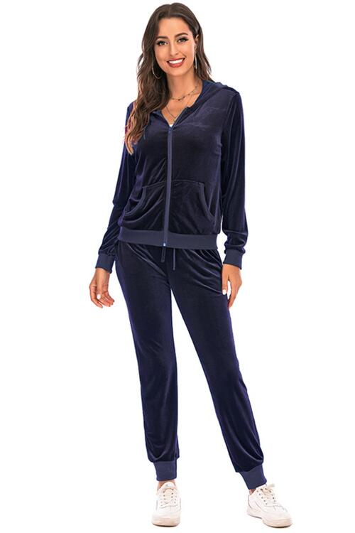 Cozy Velvet Jacket and Pants Set