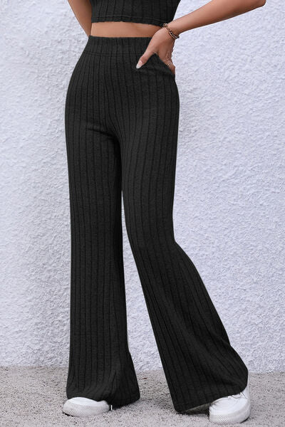 Pantalones acampanados de cintura alta