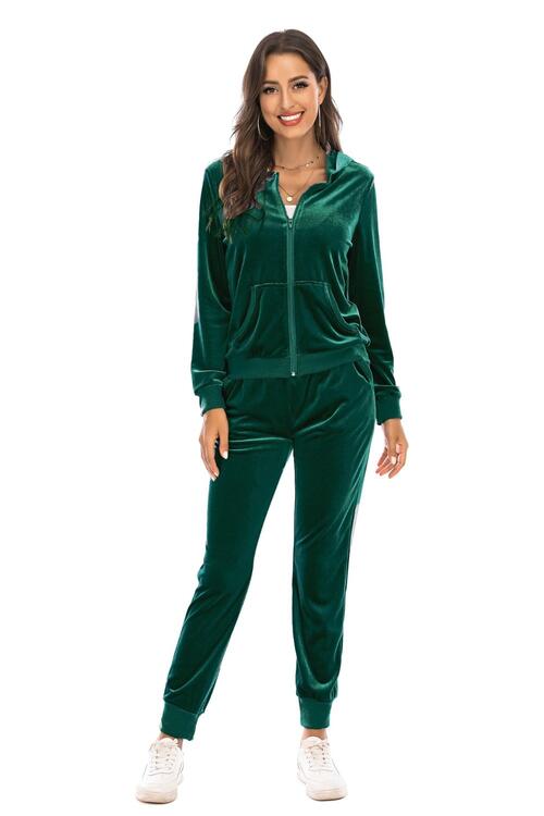 Cozy Velvet Jacket and Pants Set