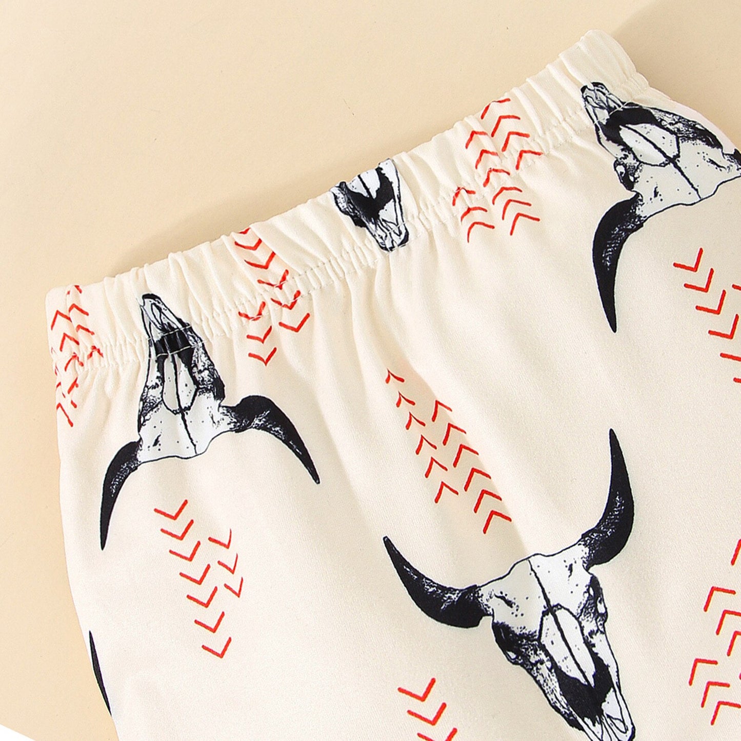 Conjunto de tops de leggings de vaca occidental