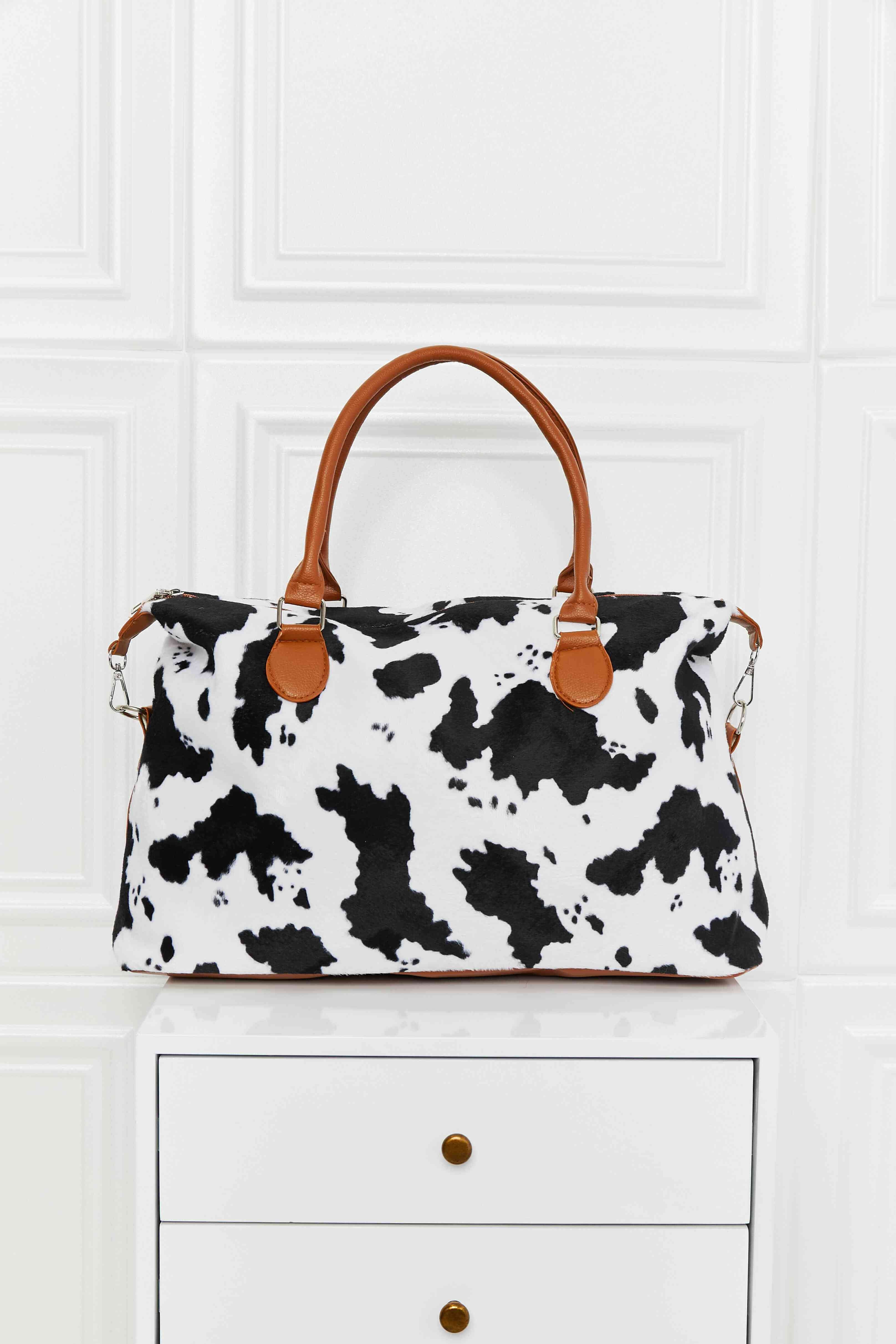 Animal Print Brushed Weekend Bag