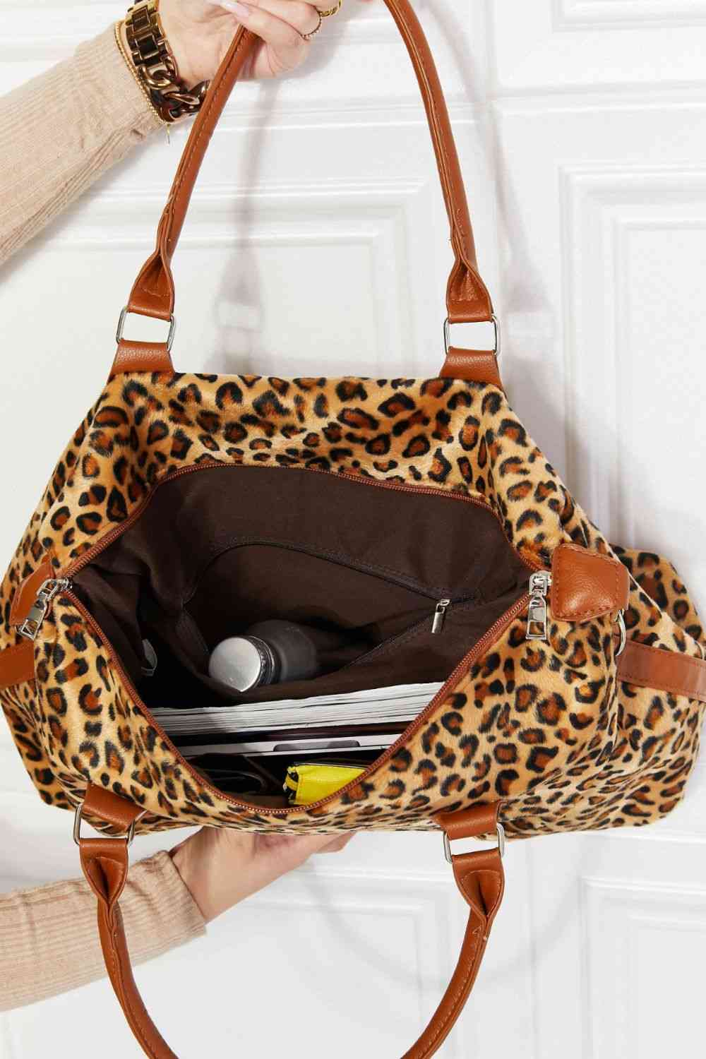 Animal Print Brushed Weekend Bag