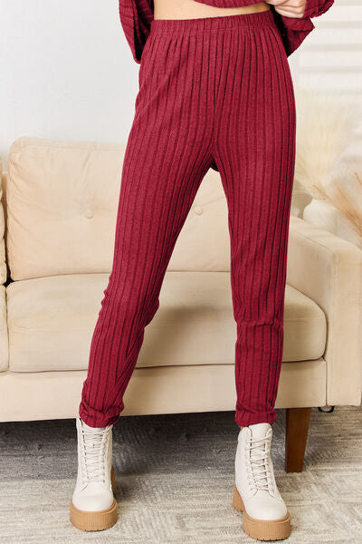 Conjunto de manga larga con cuello en V