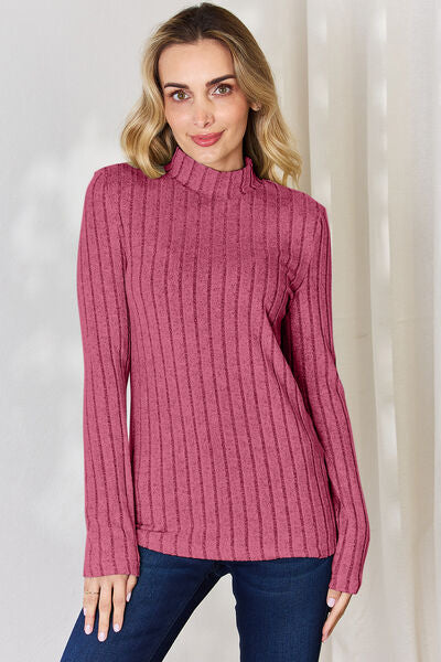 Mock Neck Long Sleeve Top
