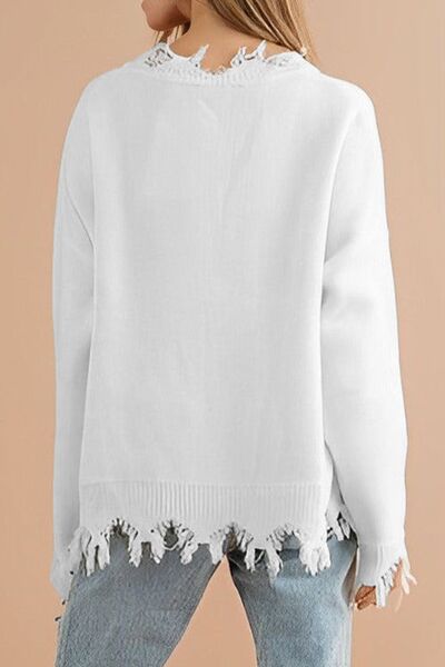 Distressed Tiger Sequin Sweater