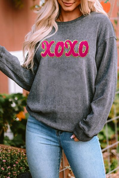 XOXO Chenille Patch Sweatshirt