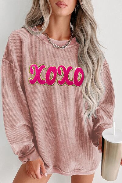 XOXO Chenille Patch Sweatshirt