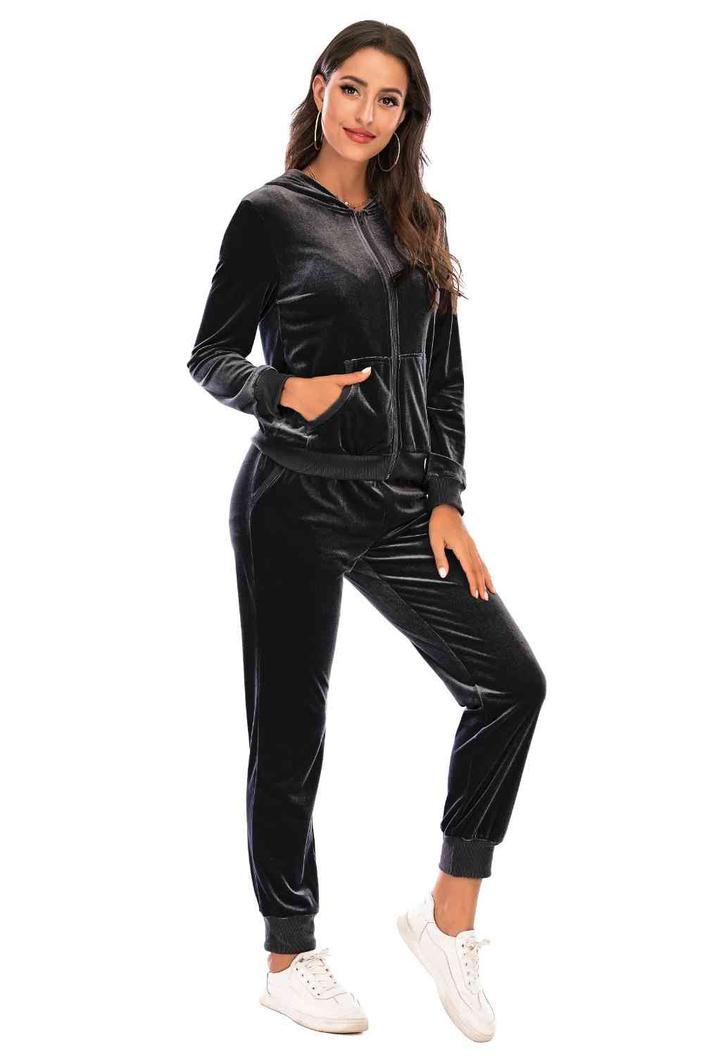Cozy Velvet Jacket and Pants Set