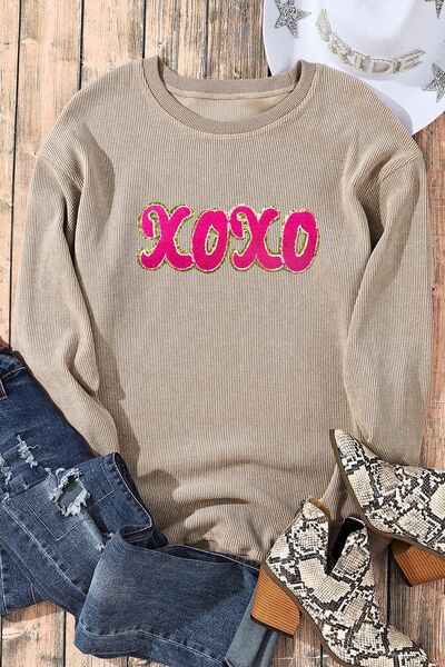 XOXO Chenille Patch Sweatshirt