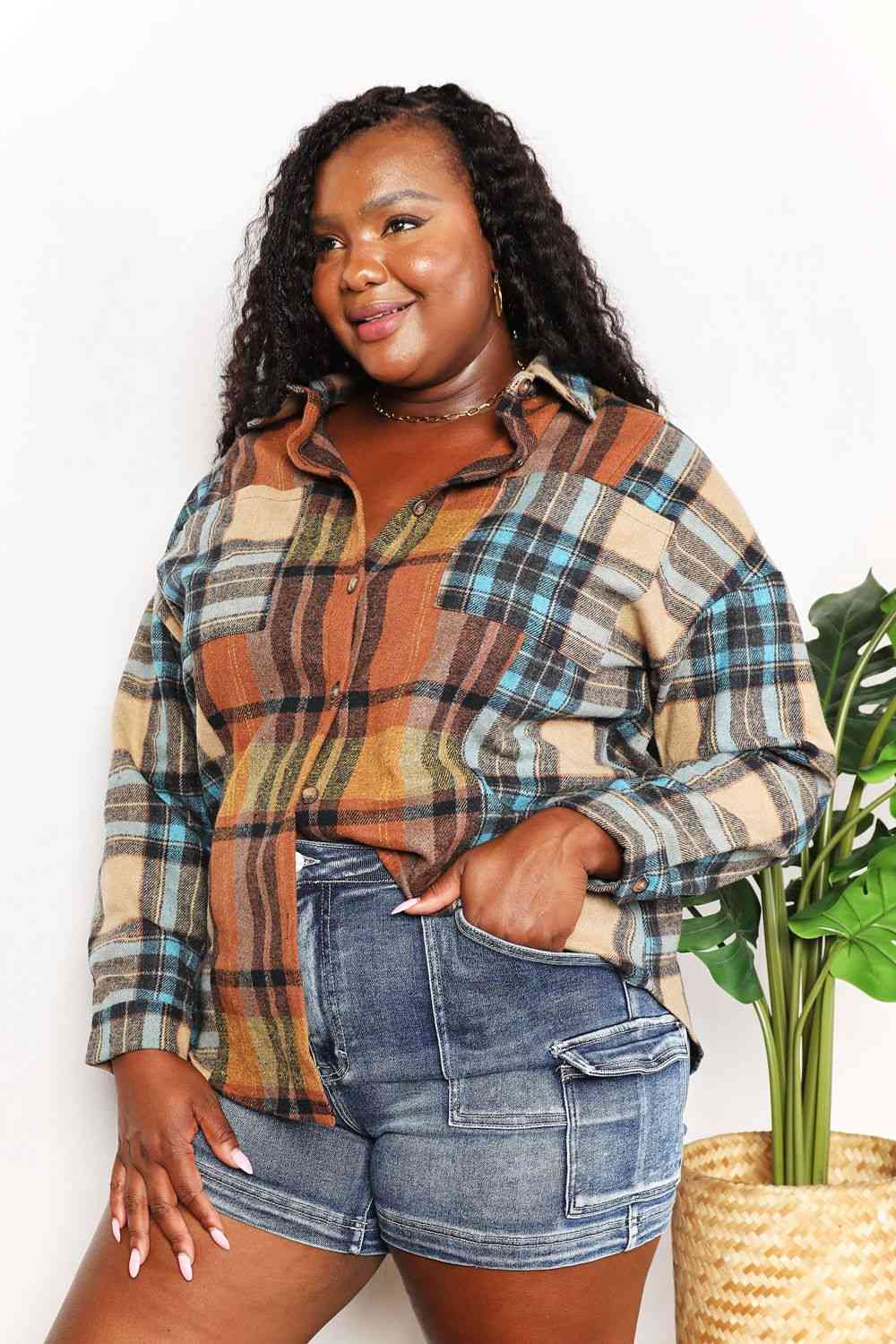 Sobrecamisa de patchwork a cuadros