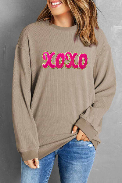 XOXO Chenille Patch Sweatshirt