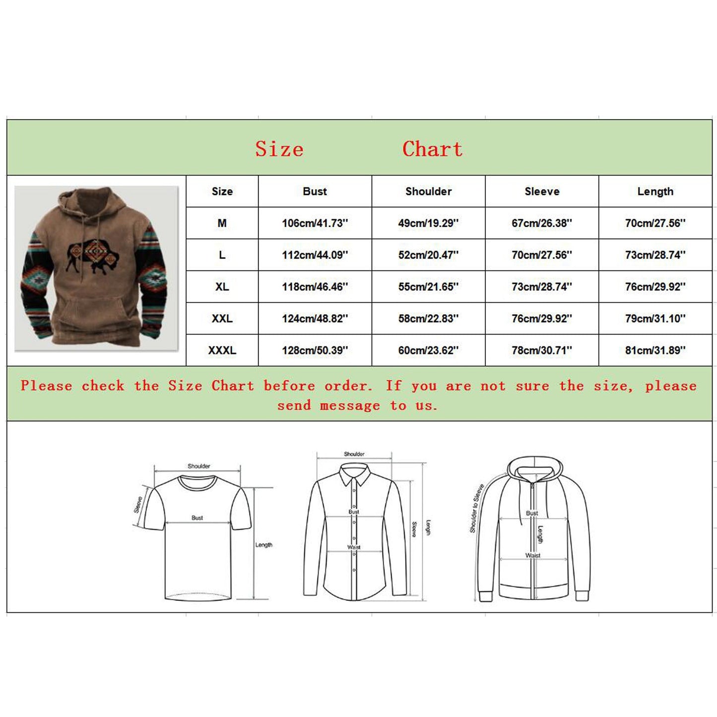 Sudadera con capucha de patchwork azteca occidental