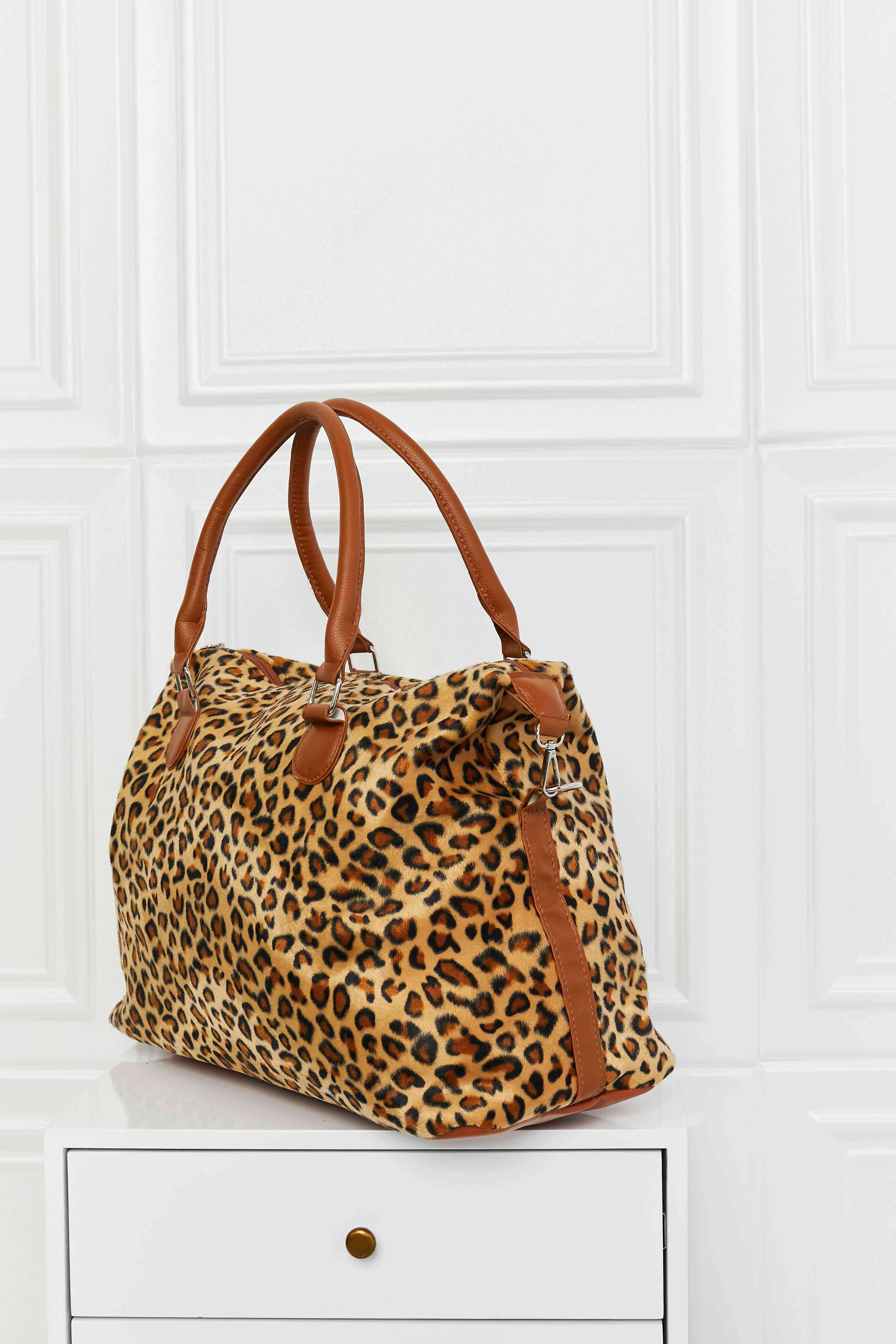 Animal Print Brushed Weekend Bag
