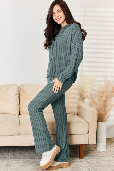 Drawstring Hoodie Set