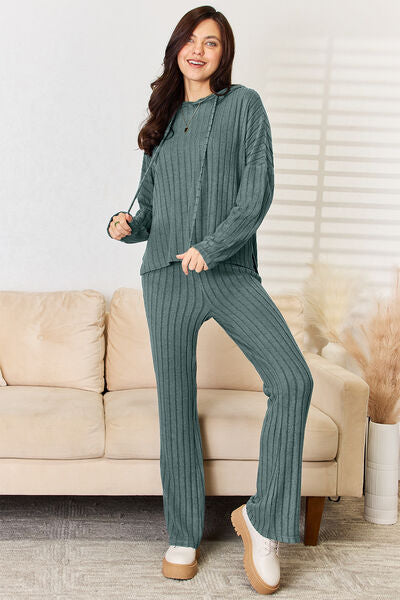 Drawstring Hoodie Set