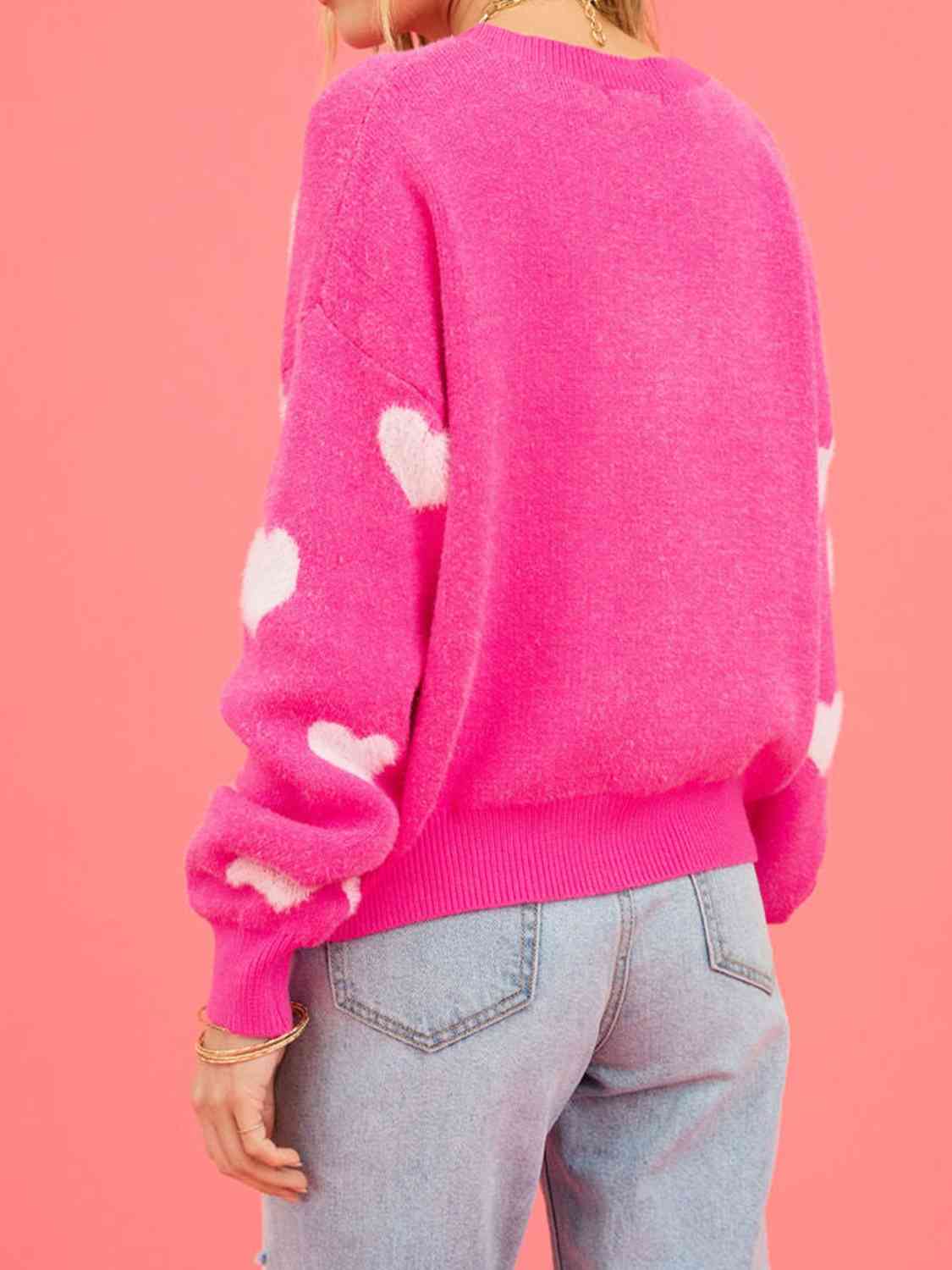 All Over Hearts Sweater