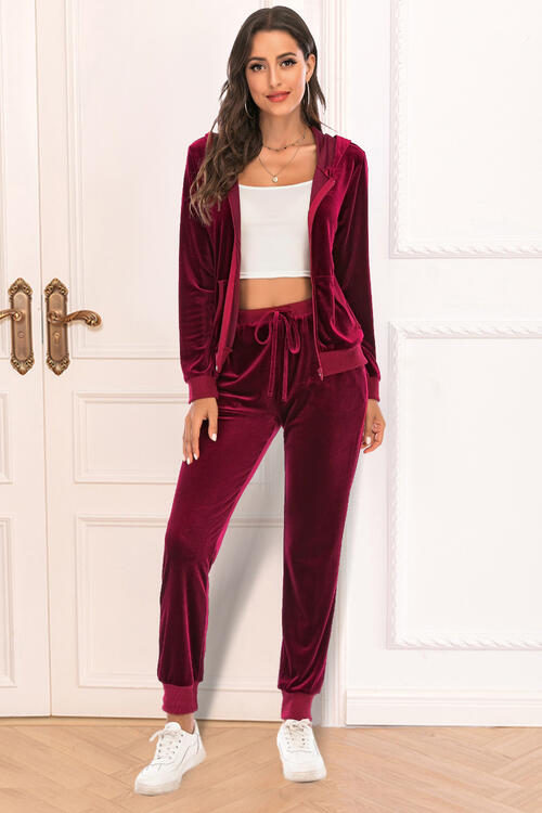 Cozy Velvet Jacket and Pants Set