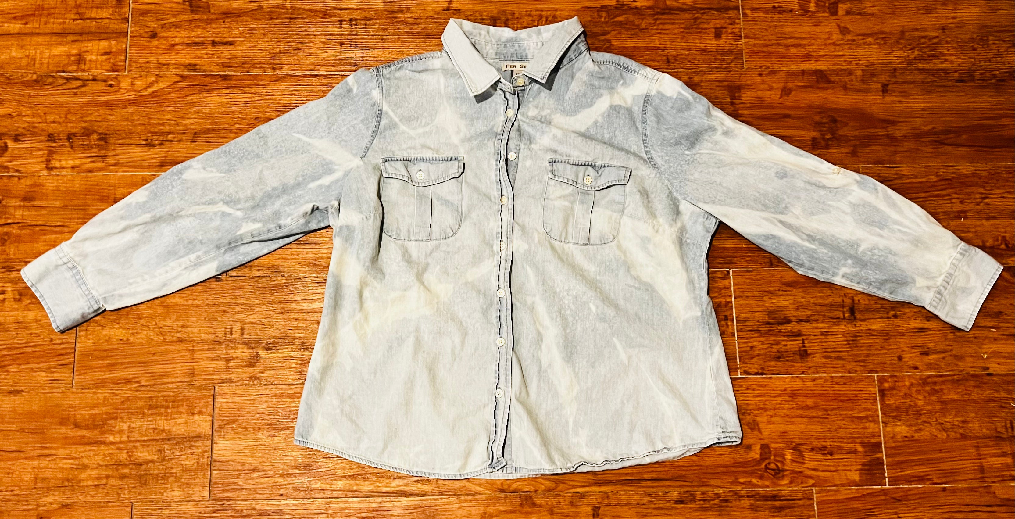 Acid Washed Denim Button Down